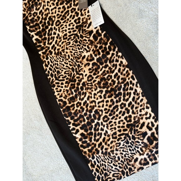 NWT Vince Camuto Dress Leopard Animal Print Stretch Women's Size 8 - Picture 2 of 12